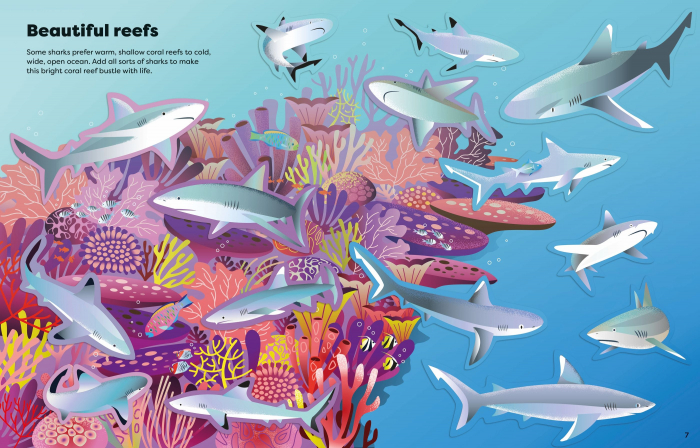 9781805072775 Usborne Big Sticker Book of Sharks [3]