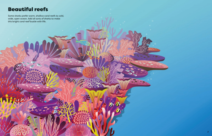 9781805072775 Usborne Big Sticker Book of Sharks [2]