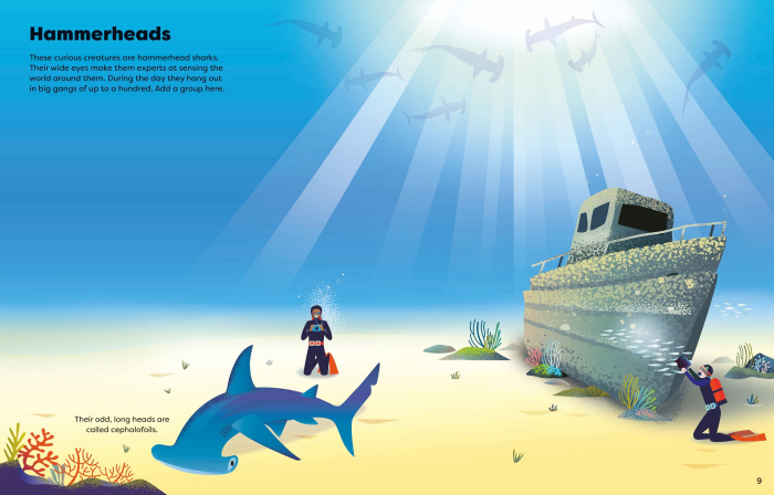 9781805072775 Usborne Big Sticker Book of Sharks [4]