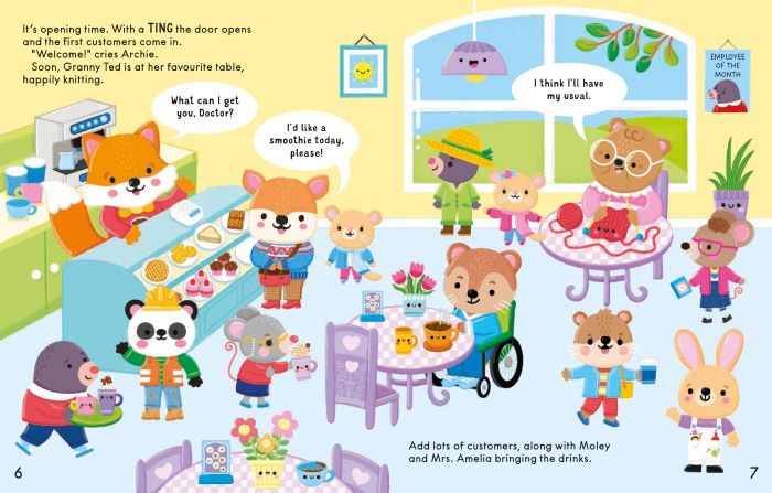 9781836047889 Usborne The Cosy Cafe Sticker Book [7]