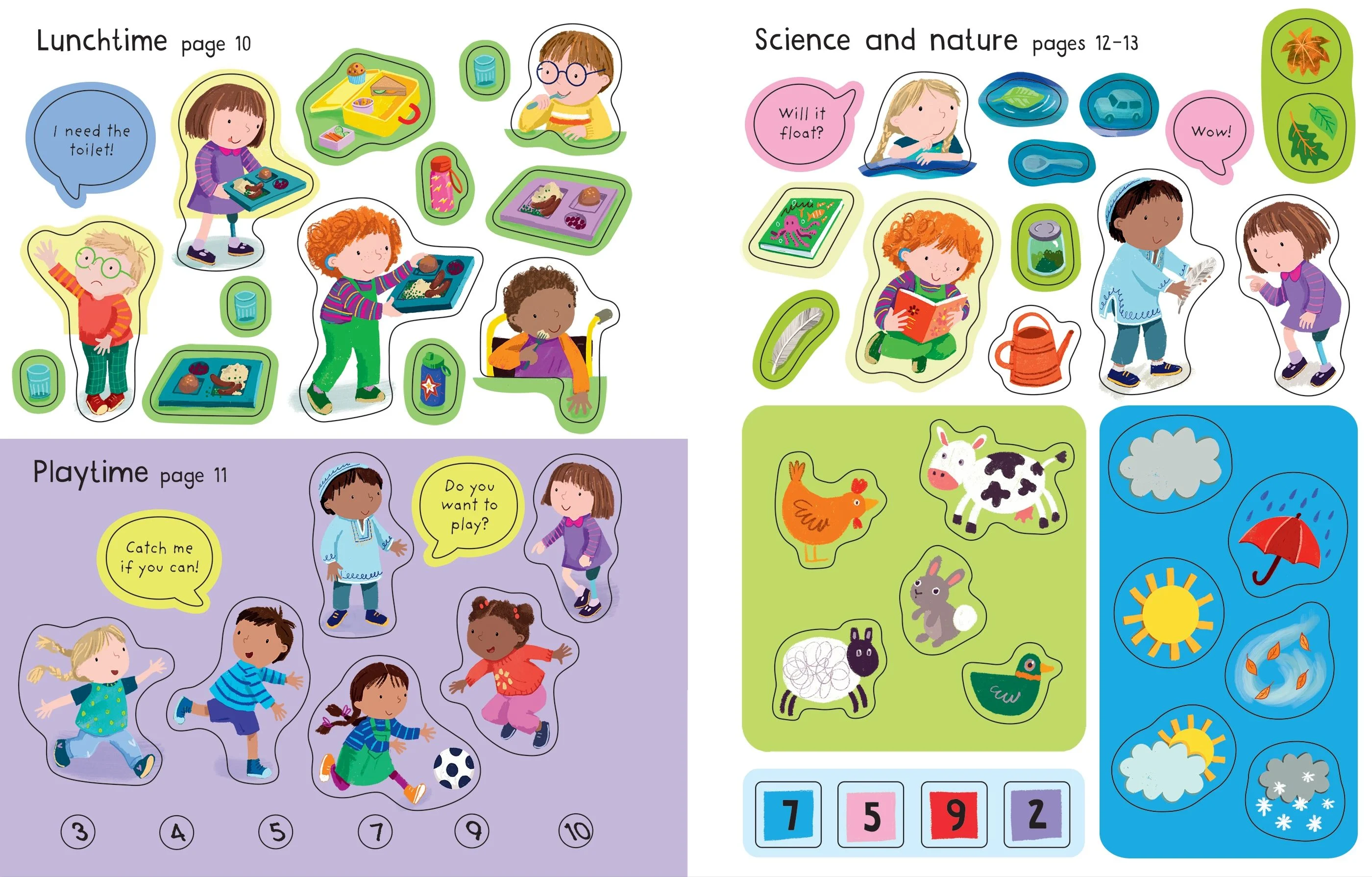 9781803702735 Usborne First Sticker Starting School [4]