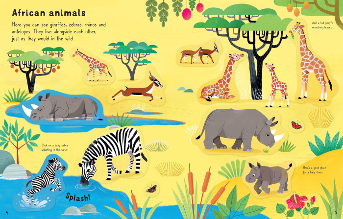 9781836041580 Usborne First Sticker Book Animal Park [5]