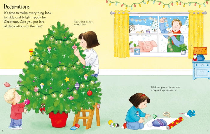 9781805314615 Usborne Poppy and Sam's Christmas Sticker Book [4]