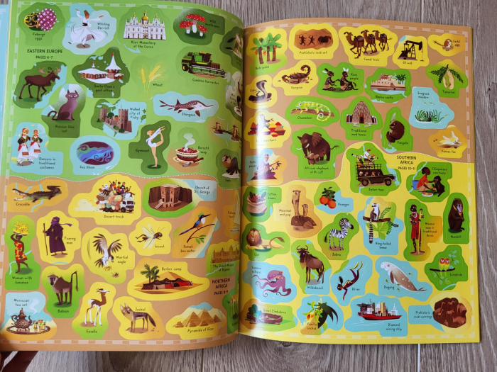 9781409550013 Usborne Sticker Picture Atlas of the World [6]