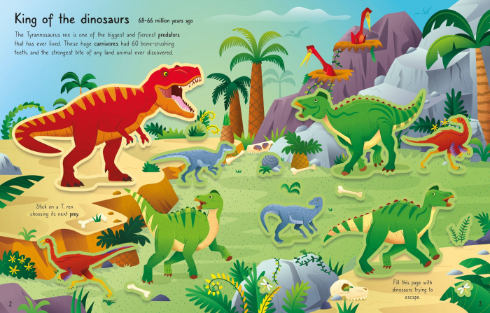 9781803709888 Usborne First Sticker Book T. Rex [2]
