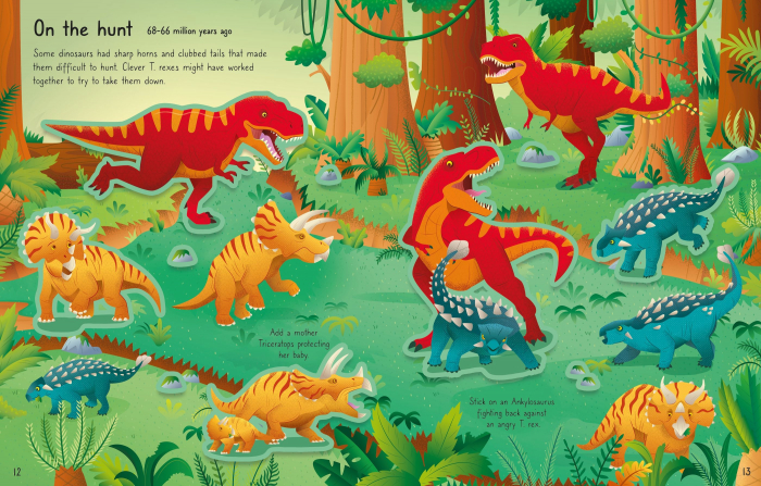 9781803709888 Usborne First Sticker Book T. Rex [4]