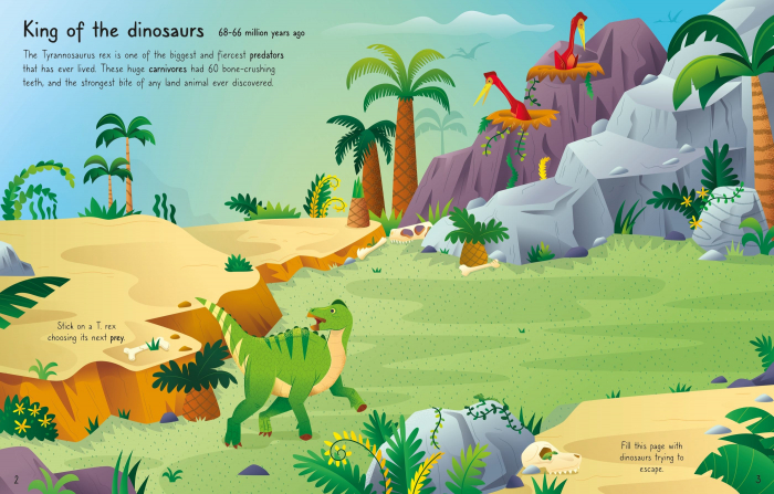 9781803709888 Usborne First Sticker Book T. Rex [3]