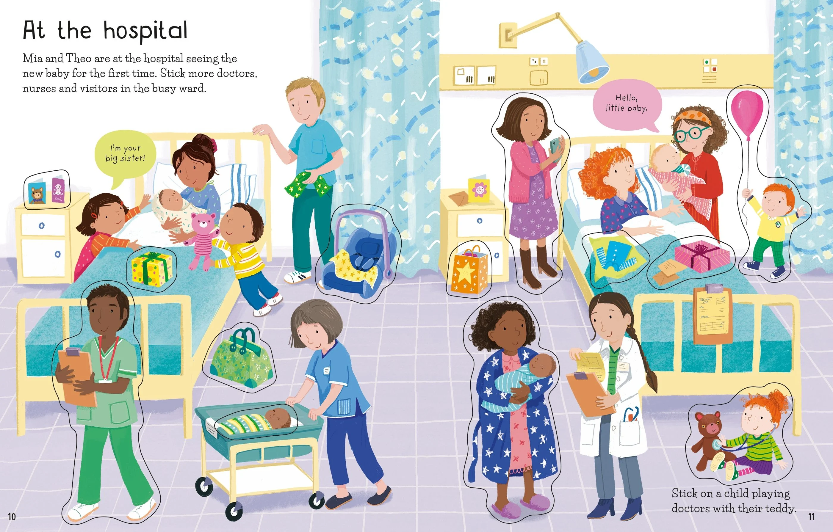 9781805070696 Usborne First Sticker Book The New Baby [5]