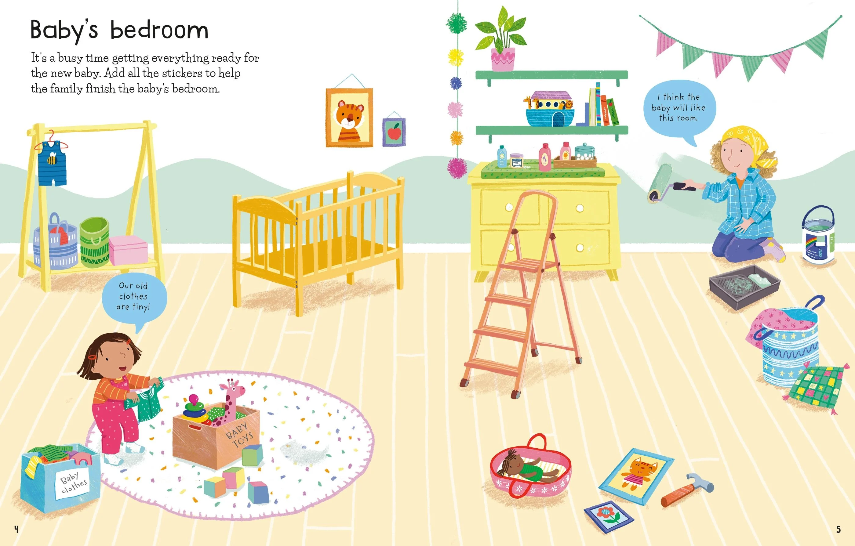 9781805070696 Usborne First Sticker Book The New Baby [2]