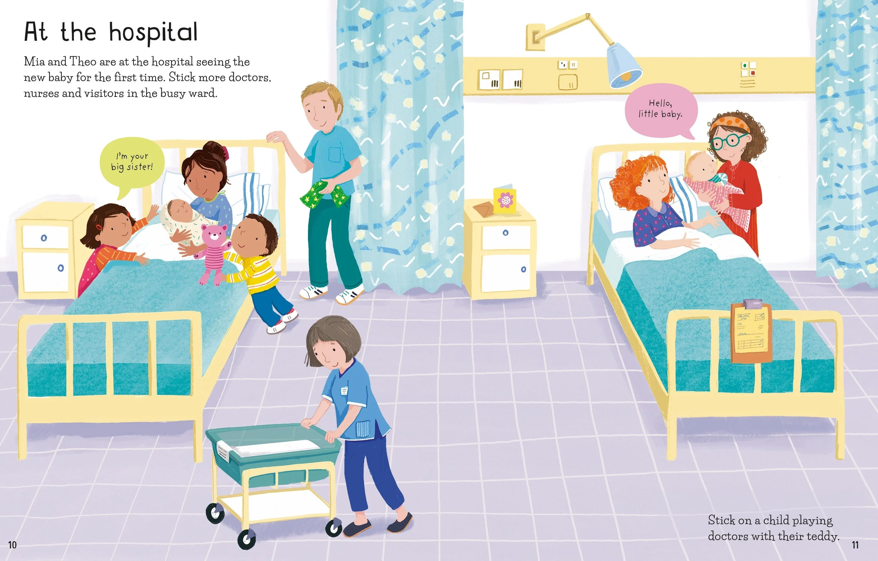 9781805070696 Usborne First Sticker Book The New Baby [4]