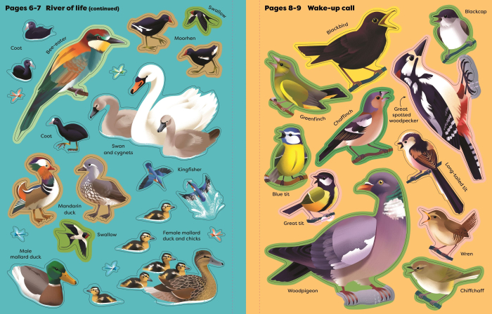 9781836042464 Usborne Shimmery Stickers Birds [6]