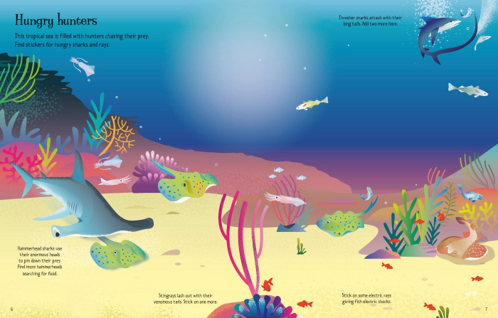 9781803709871 Usborne First Sticker Book Sharks and Rays [5]
