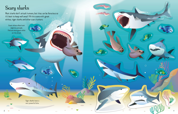 9781803709871 Usborne First Sticker Book Sharks and Rays [3]