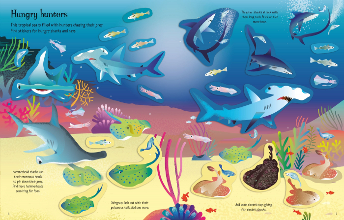 9781803709871 Usborne First Sticker Book Sharks and Rays [2]