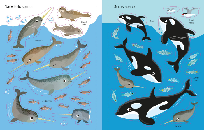 9781474968294 Usborne First Sticker Book Narwhals [4]
