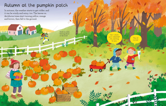 9781805070689 Usborne First Sticker Book Weather and Seasons [2]