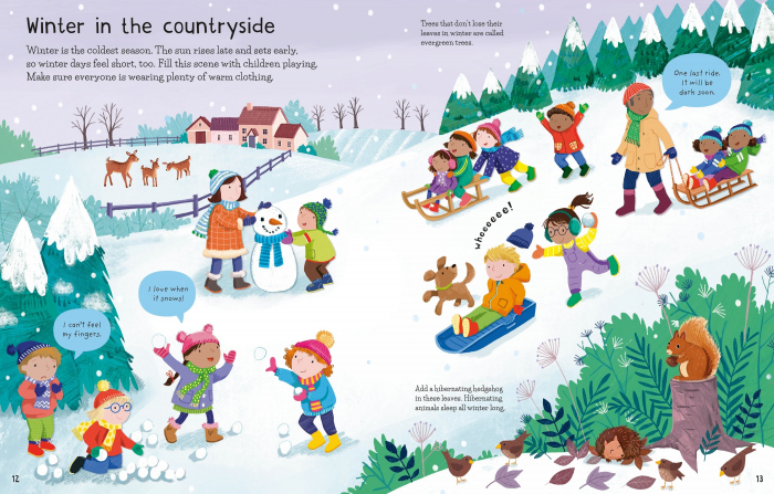 9781805070689 Usborne First Sticker Book Weather and Seasons [5]