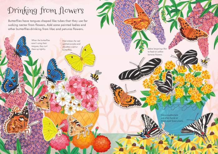 9781803704586 Usborne Little First Stickers Butterflies [3]