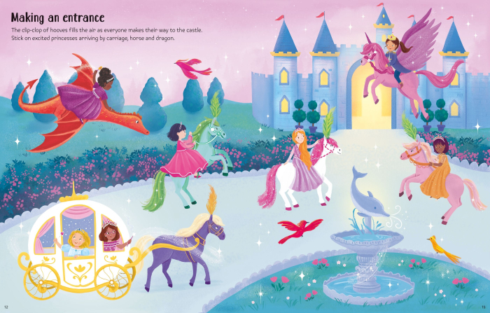 9781836042280 Usborne First Sticker Book Sparkly Princesses [4]