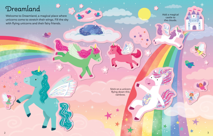9781836042976 Usborne Big Sparkly Unicorns Sticker Book [2]