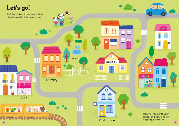9781835402382 Usborne First Day at School Sticker Book [5]