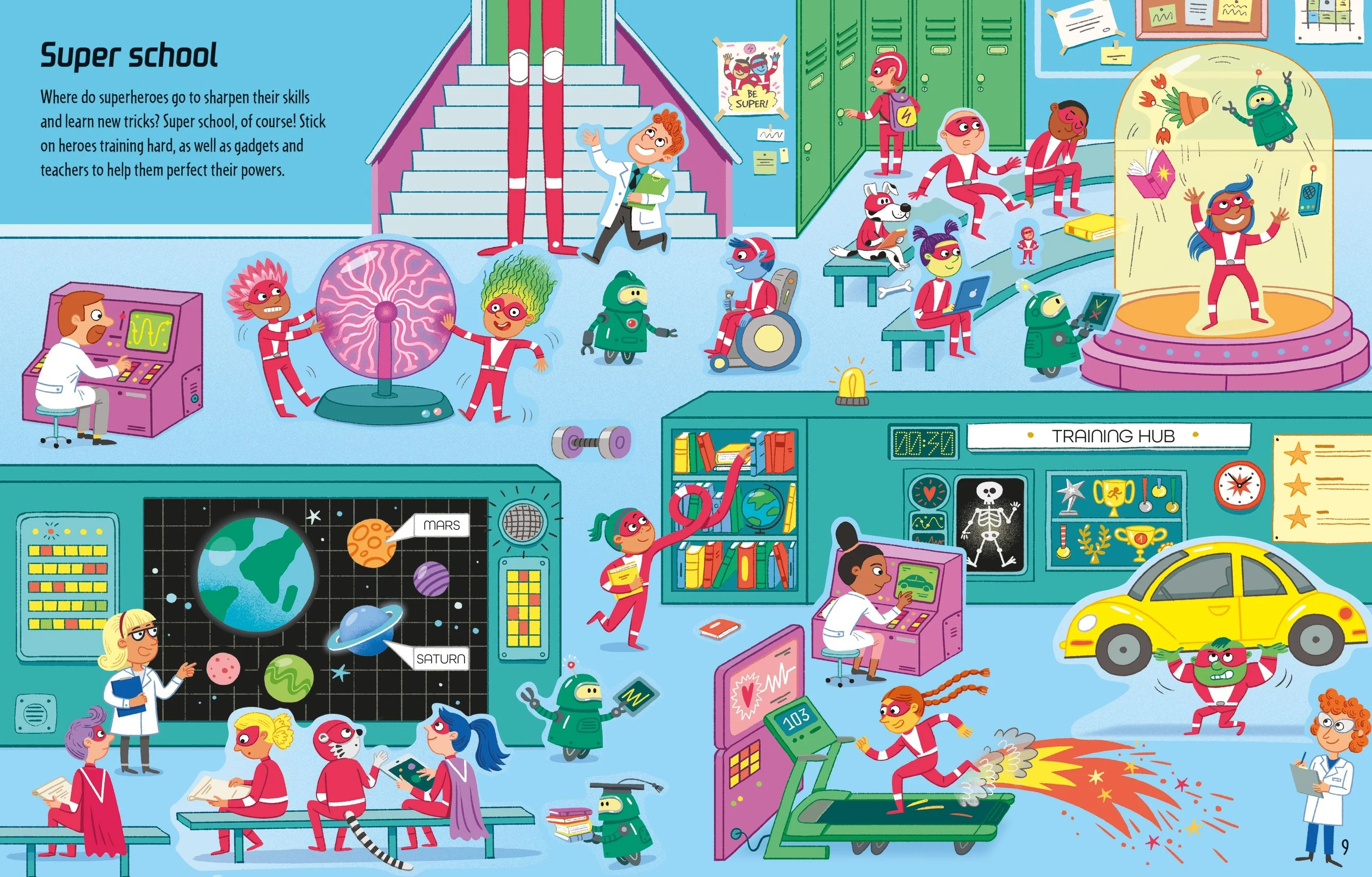 9781805070832 Usborne First Sticker Book Superheroes [5]
