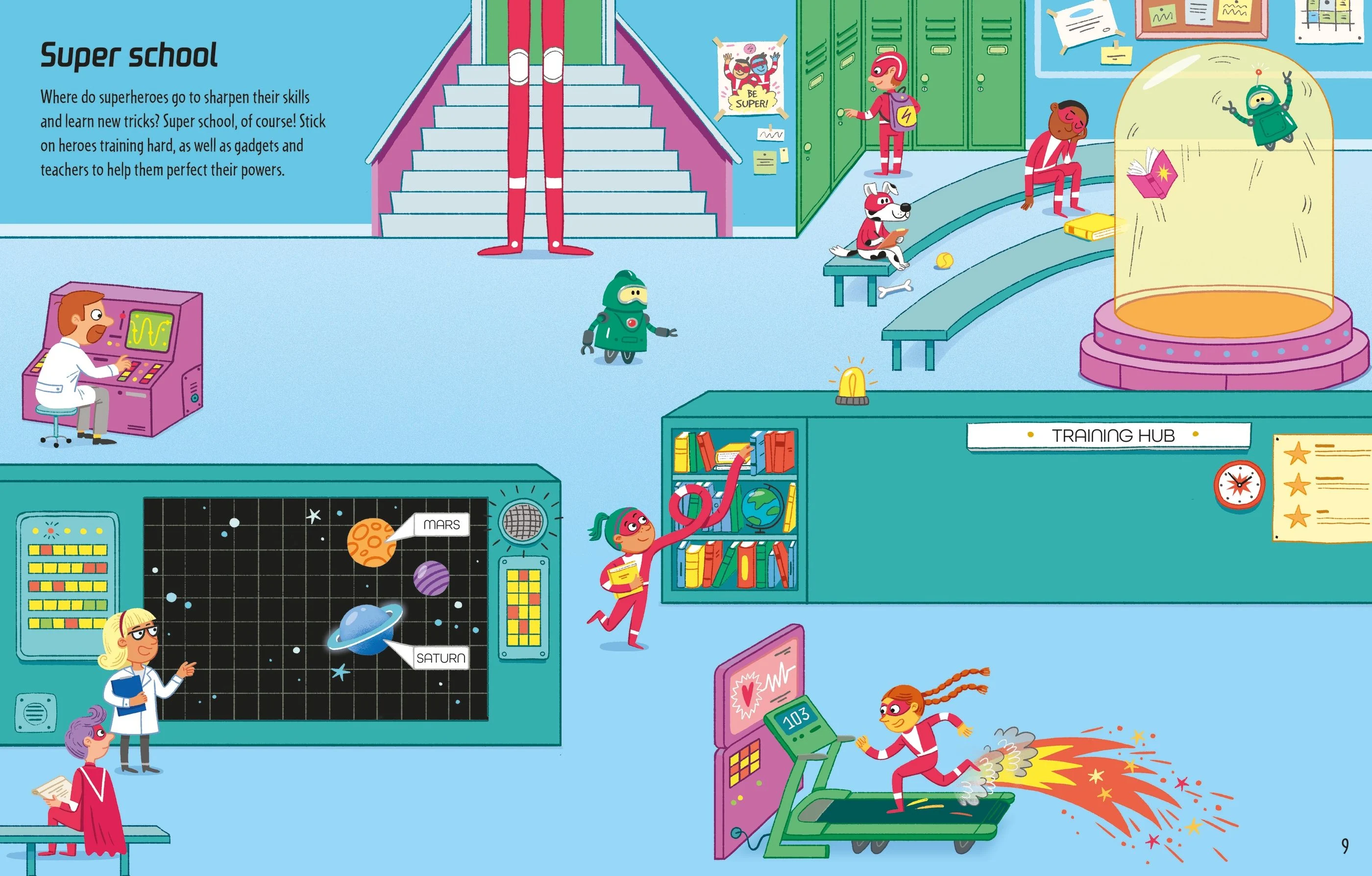 9781805070832 Usborne First Sticker Book Superheroes [4]