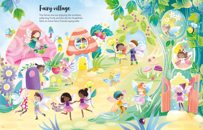 9781805077374 Usborne First Sticker Book Sparkly Fairies [3]