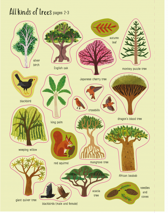 9781474998925 Usborne First Sticker Book Trees [3]