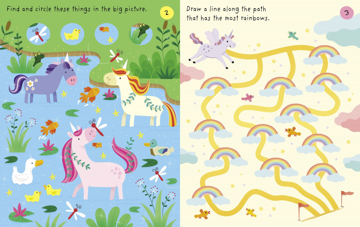 9781474969208 Usborne Little Children's Unicorns Pad [2]