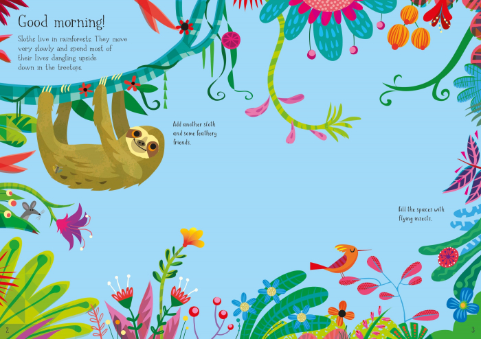 9781474971355 Usborne Little First Stickers Sloths [2]