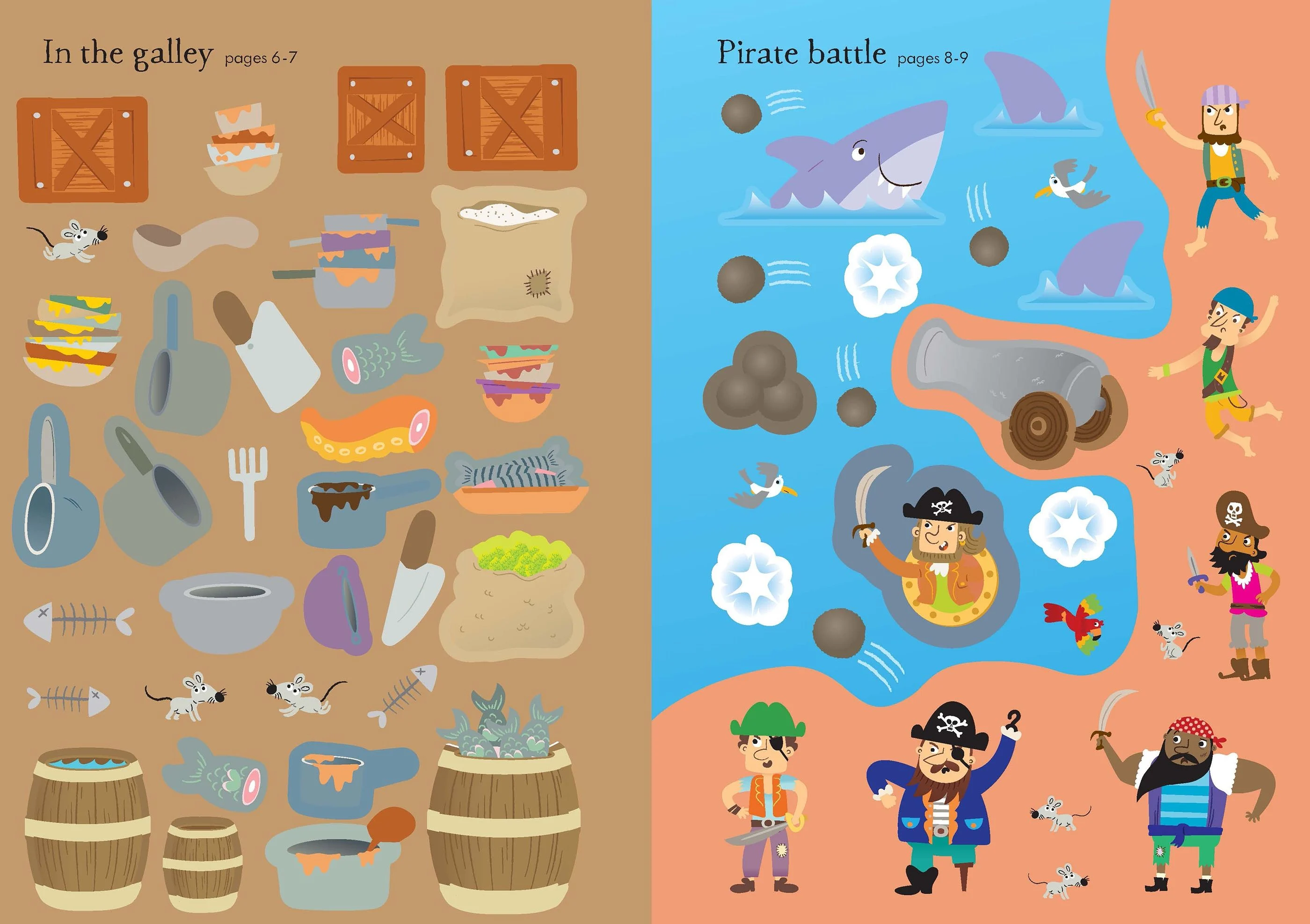 9781474960342 Usborne Little First Stickers Pirates [2]