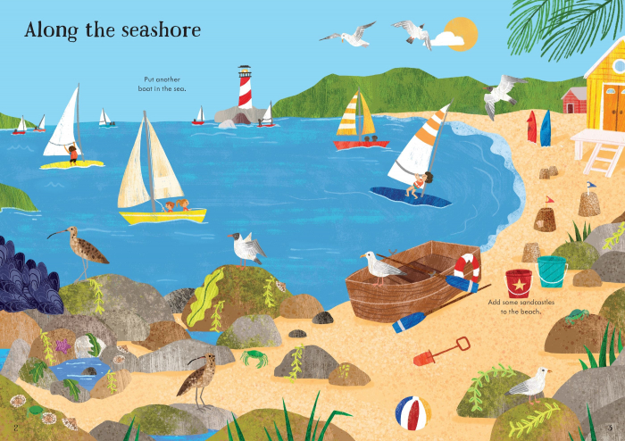 9781474968225 Usborne Little First Stickers Seashore [3]