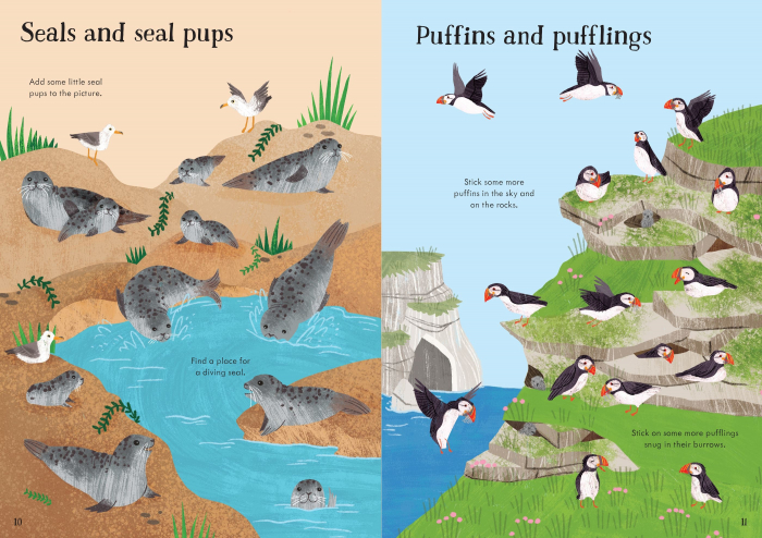 9781474968225 Usborne Little First Stickers Seashore [2]