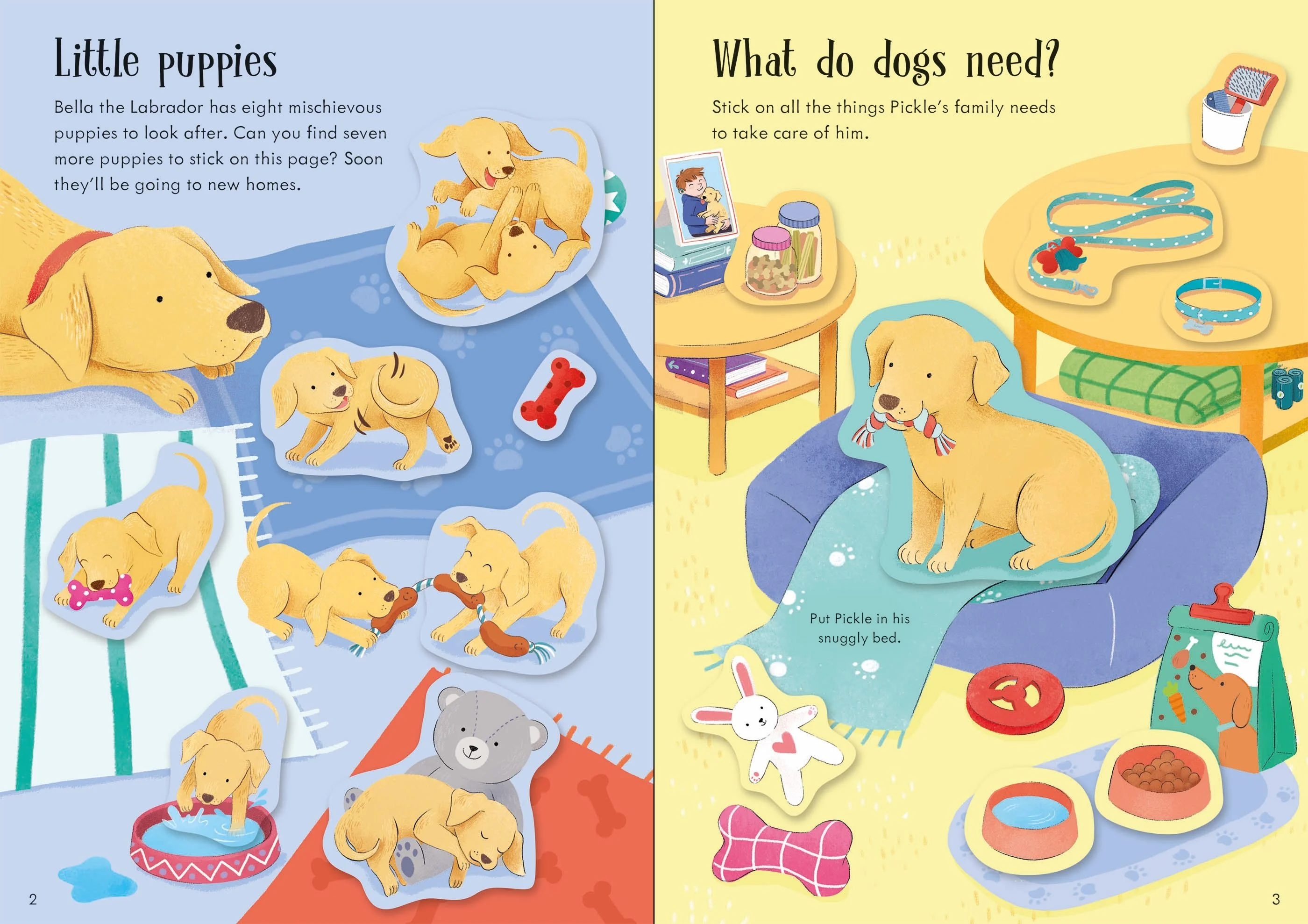 9781805314554 Usborne Little First Stickers Dogs and Puppies [3]