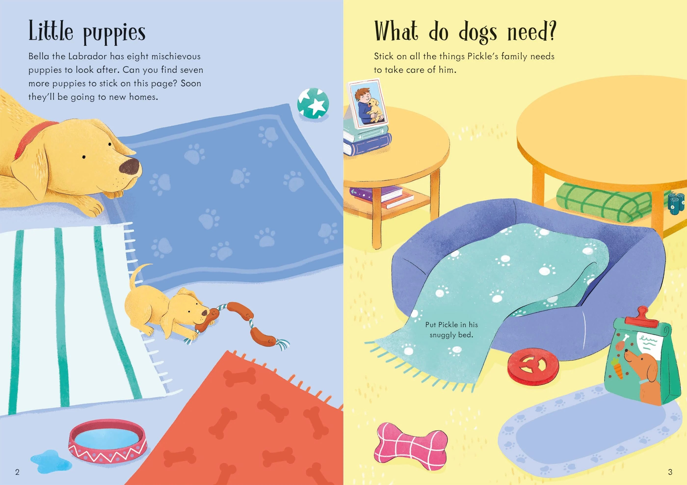 9781805314554 Usborne Little First Stickers Dogs and Puppies [2]