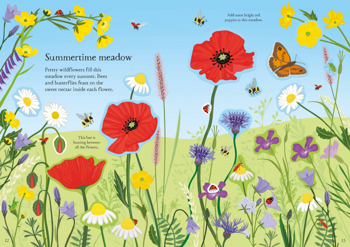 9781803704593 Usborne Little First Stickers Wildflowers [4]
