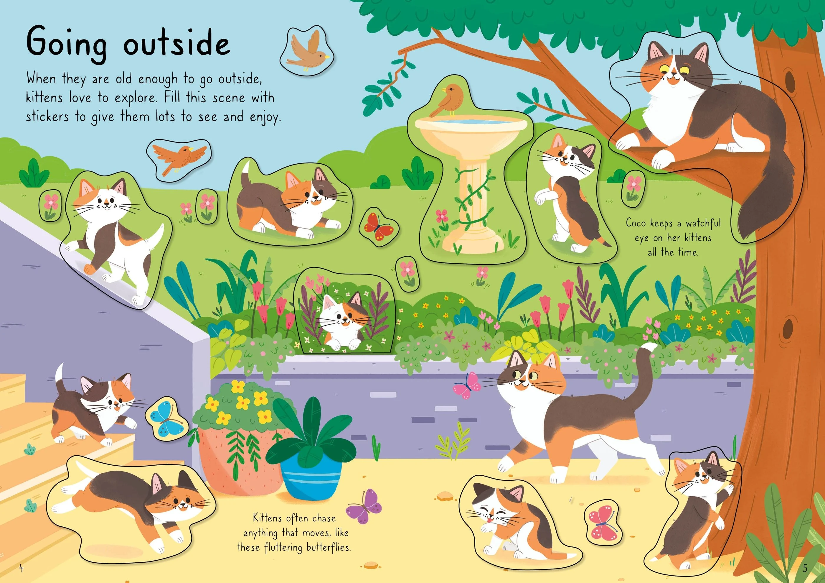 9781805314561 Usborne Little First Stickers Cats and Kittens [6]