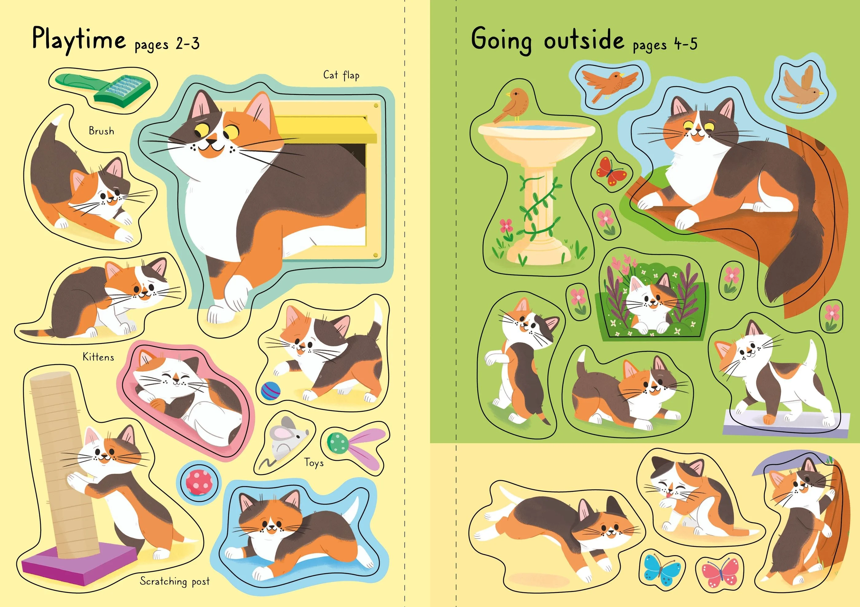 9781805314561 Usborne Little First Stickers Cats and Kittens [4]