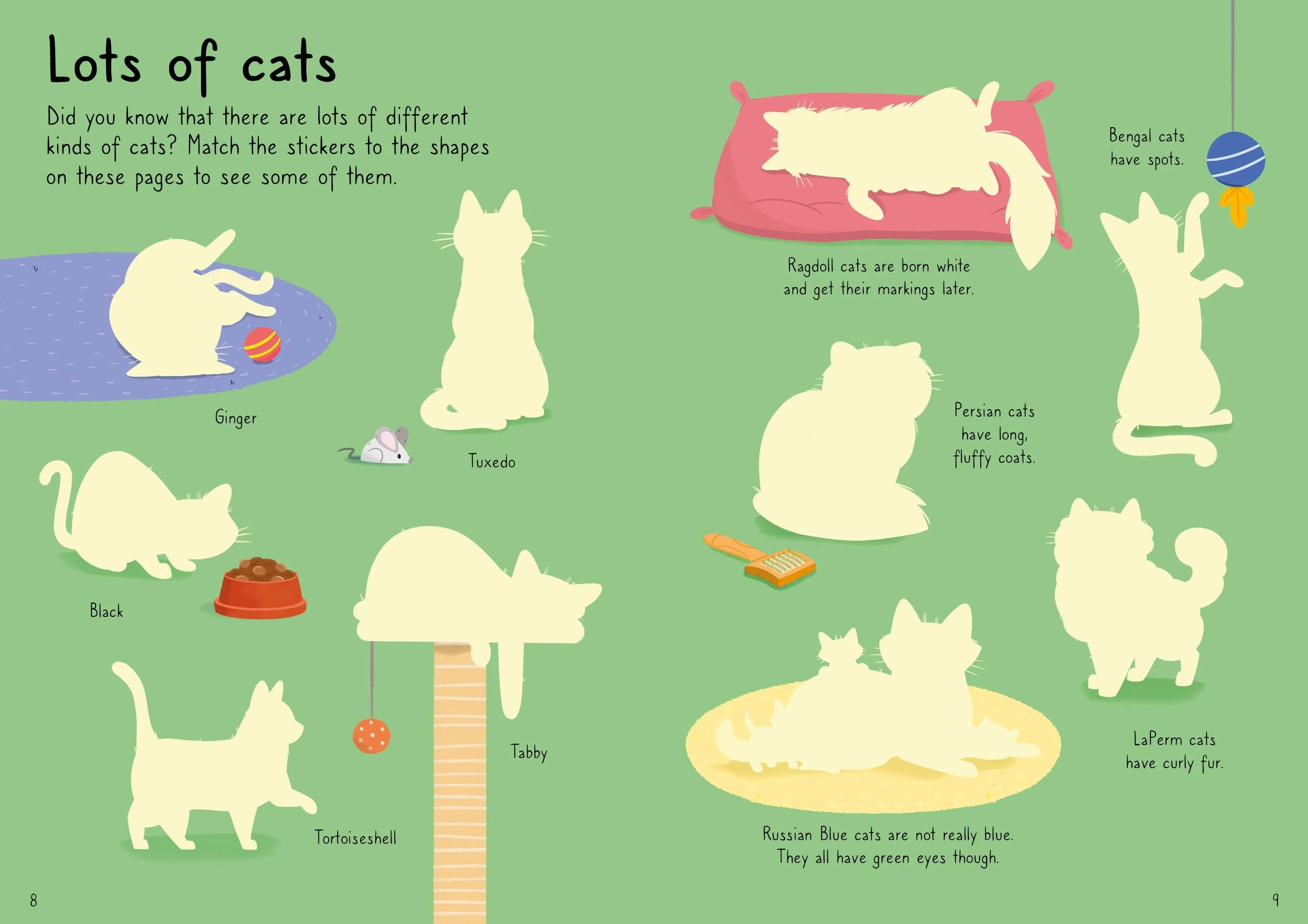 9781805314561 Usborne Little First Stickers Cats and Kittens [3]