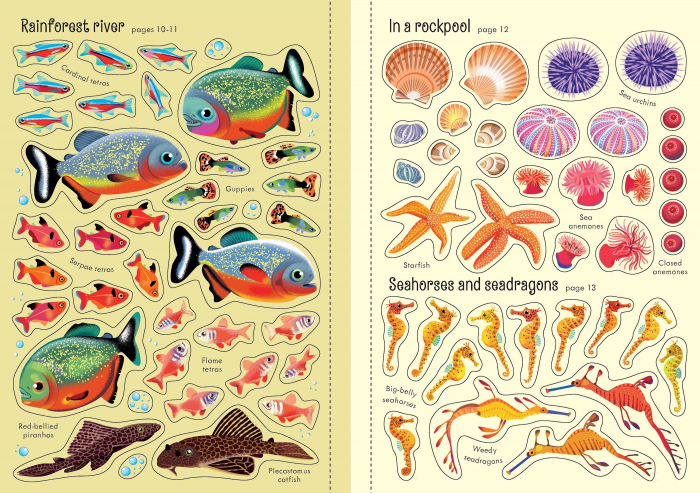 9781474950985 Usborne Little First Stickers Aquarium [2]