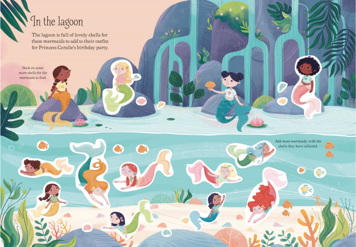 9781474968195 Usborne Little First Stickers Mermaids [4]