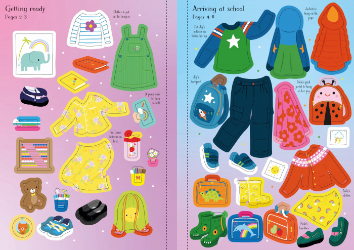 9781805077459 Usborne Little Sticker Dolly Dressing Starting School [6]
