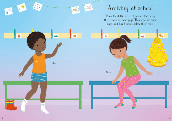 9781805077459 Usborne Little Sticker Dolly Dressing Starting School [2]