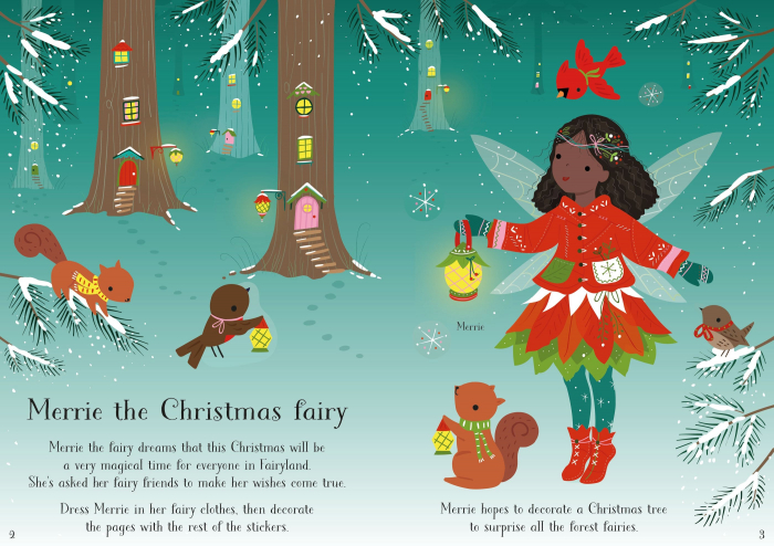 9781474999229 Usborne Little Sticker Dolly Dressing Christmas Fairy [5]