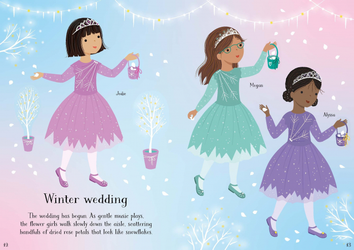 9781805077015 Usborne Little Sticker Dolly Dressing Bridesmaids [7]