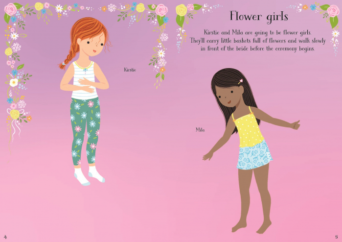 9781805077015 Usborne Little Sticker Dolly Dressing Bridesmaids [2]