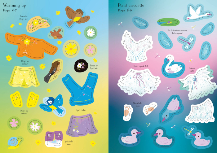 9781805077046 Usborne Little Sticker Dolly Dressing Ballet Fairies [6]