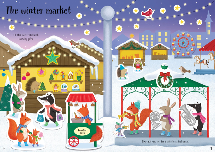 9781803703268 Usborne Sparkly Winter Sticker Book [4]