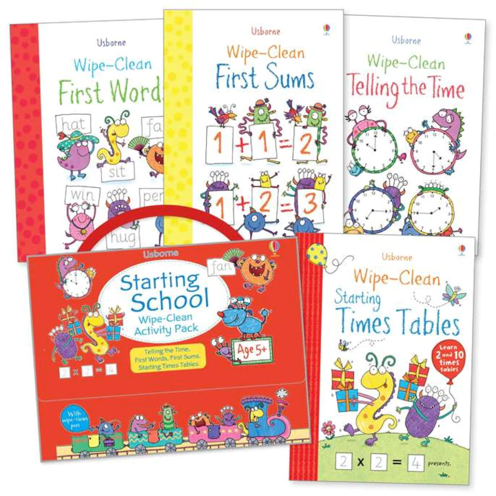 9781409583912 Usborne Starting School Wipe-clean Activity Pack [1]